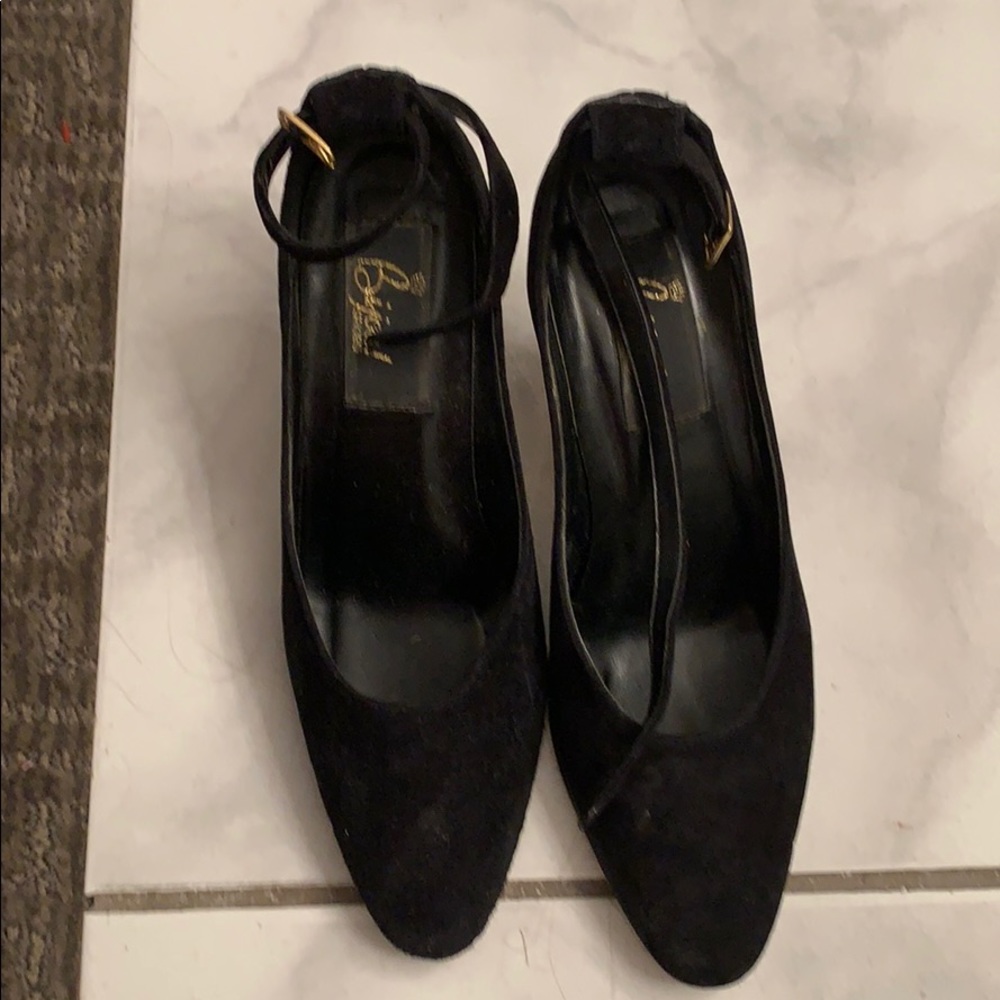 Shoes  ankle strap. Black pair. Navy pair
